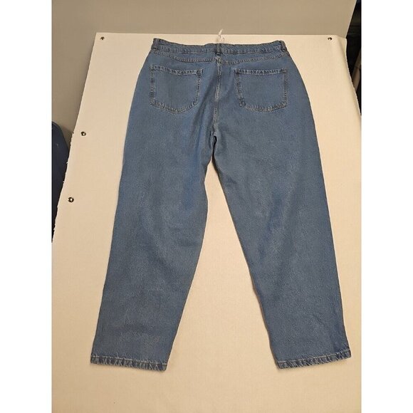 Urban Bliss Women's Pleated Wide-Leg Jeans Medium Wash Jeans Size 20 New - Picture 7 of 7
